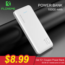 Load image into Gallery viewer, FLOVEME Power Bank 10000mAh Portable Charger For Samsung Xiaomi mi Mobile External Battery Powerbank 10000 mAh Poverbank Phone