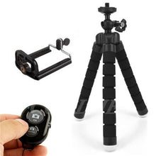 Load image into Gallery viewer, COOLJIER Flexible Sponge Octopus Mini Tripod With Bluetooth Remote Shutter For iPhone mini Camera Tripod Phone Holder clip stand